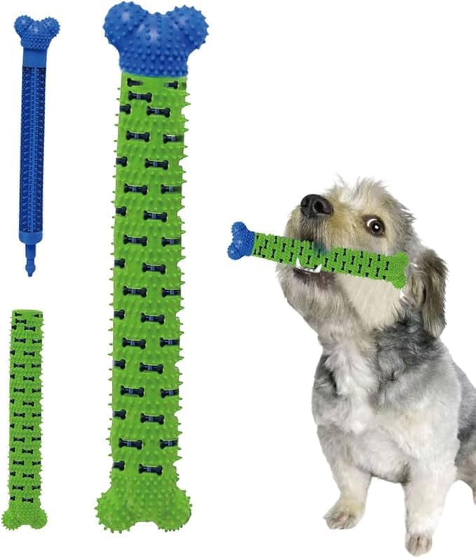 Nivakini Dog Toothbrush Toy Brush,Cleaning Dental Care Natural Rubber Tough Durable, Dog Chew Toys, Dogs Toys For Small Medium A