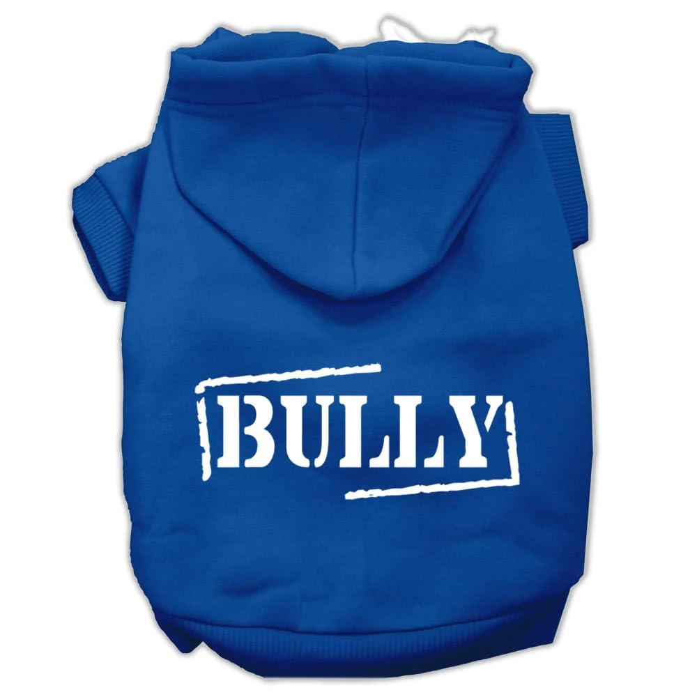Mirage Pet Products Bully Screen Printed Pet Hoodies, Medium, Grey