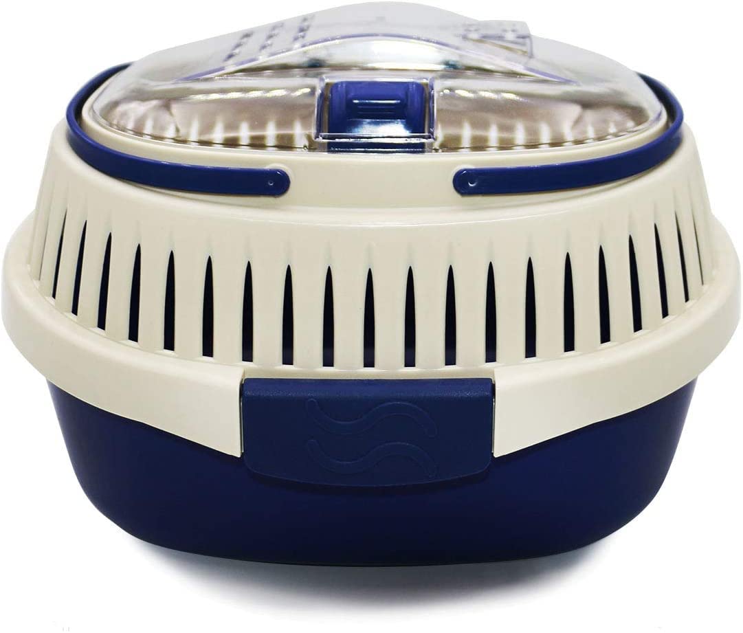 Kameiou Blue Small Animal Carrier For Guinea Pig, Sugar Glider, Hamster, Hedgehog, Chinchillas, Rat, Snakes - Portable, Lightwei