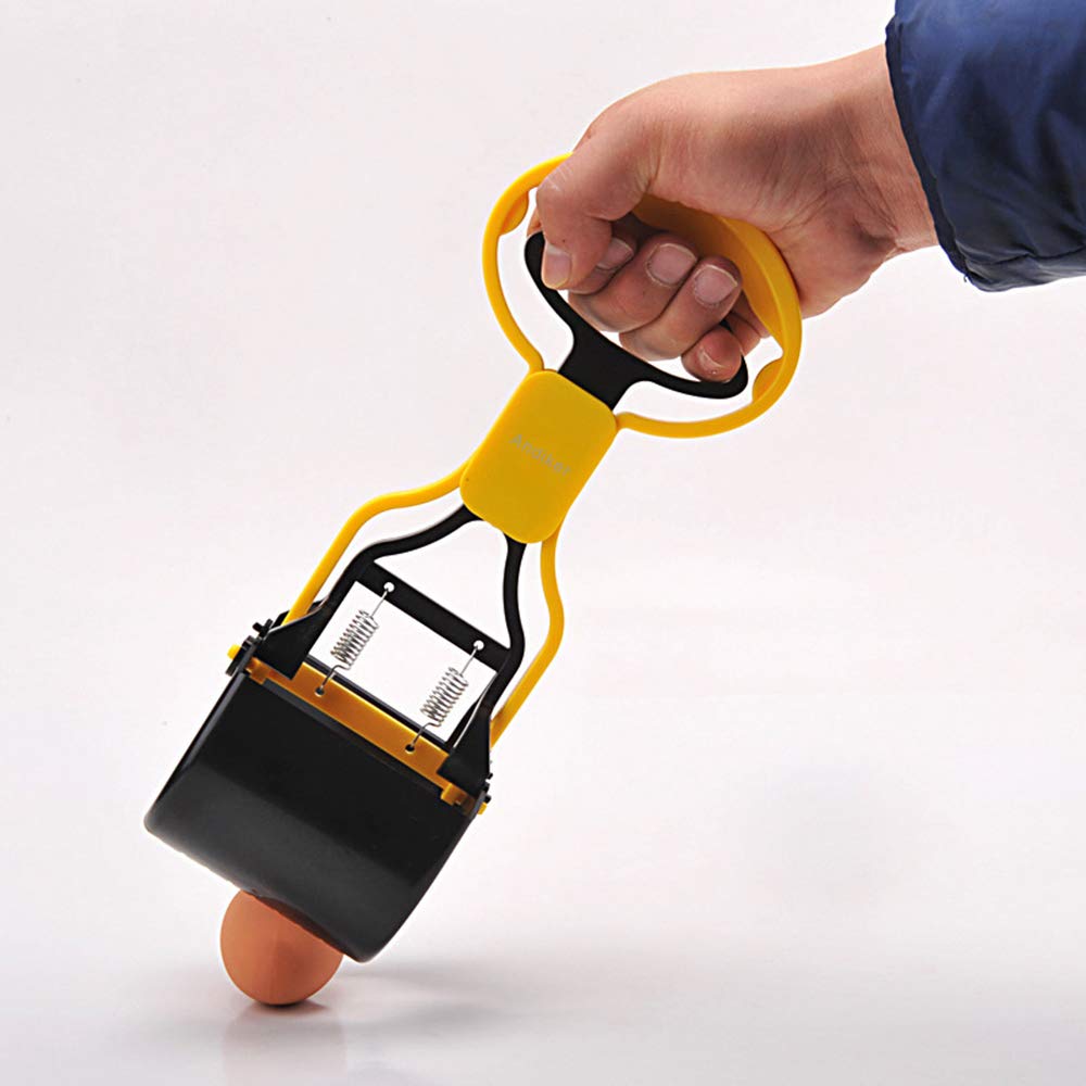 Andiker Pooper Scooper For Pets, Portable Pet Waste Scooper, Dog Jaw Scoop With Long Handle For Pet Waste Pick Up(Blue)