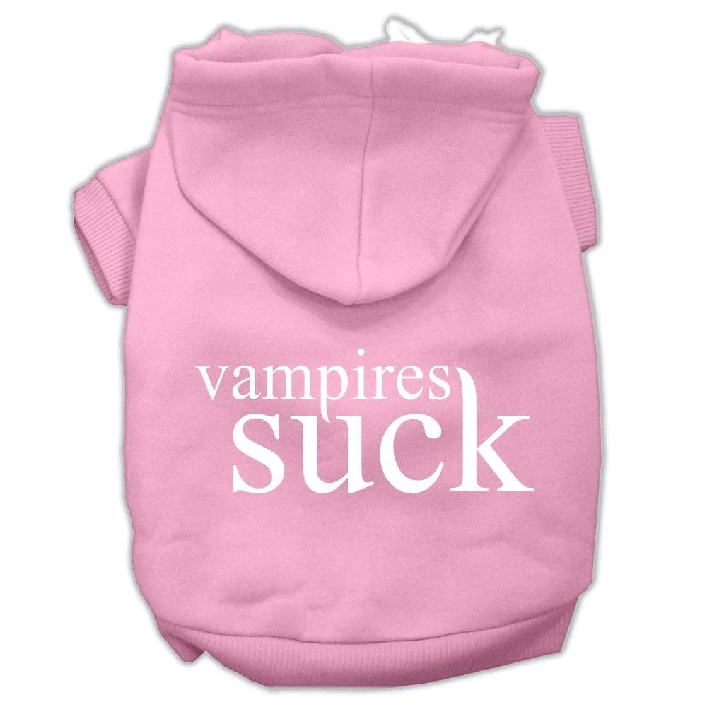 Halloween Pet, Dog & Cat Hoodie Screen Printed, &quot;Vampires Suck&quot; Purple 3XL (25-35 lbs.)