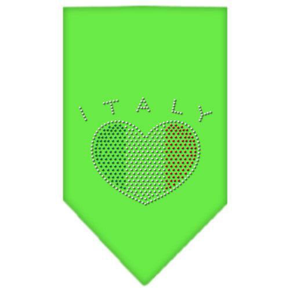 Mirage Pet Products Italy Rhinestone Bandana, Small, Emerald Green