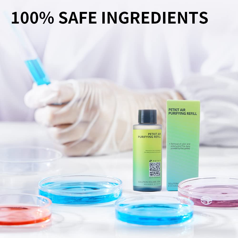 Petkit Air Purifying Refills For Purax Puramax Self-Cleaning Cat Llitter Box, Replaced Odor Removers Refills (4 Bottles) For Automatic Cat Litter Box