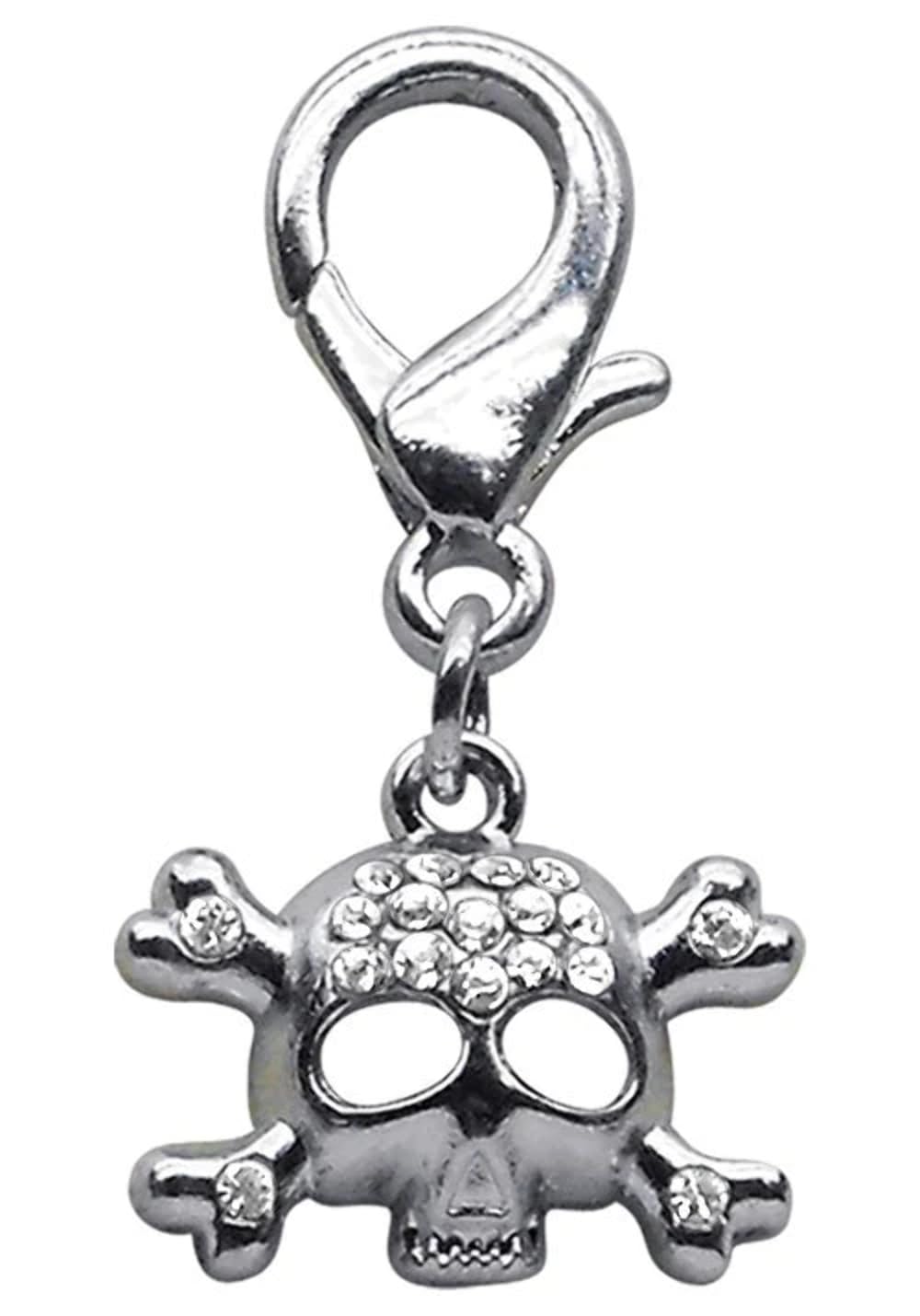 Mirage Pet Products Lobster Claw Skull Charm Clear