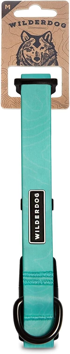 Wilderdog Waterproof Dog Collar - Repels Water & Dirt - Medium 13''-18'' - Seafoam