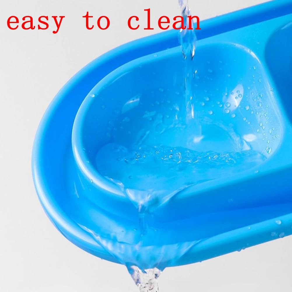 GRPET Cat Kitten Dish Dog Puppy Feeder Pet Bowl 3 Colors New Light Blue
