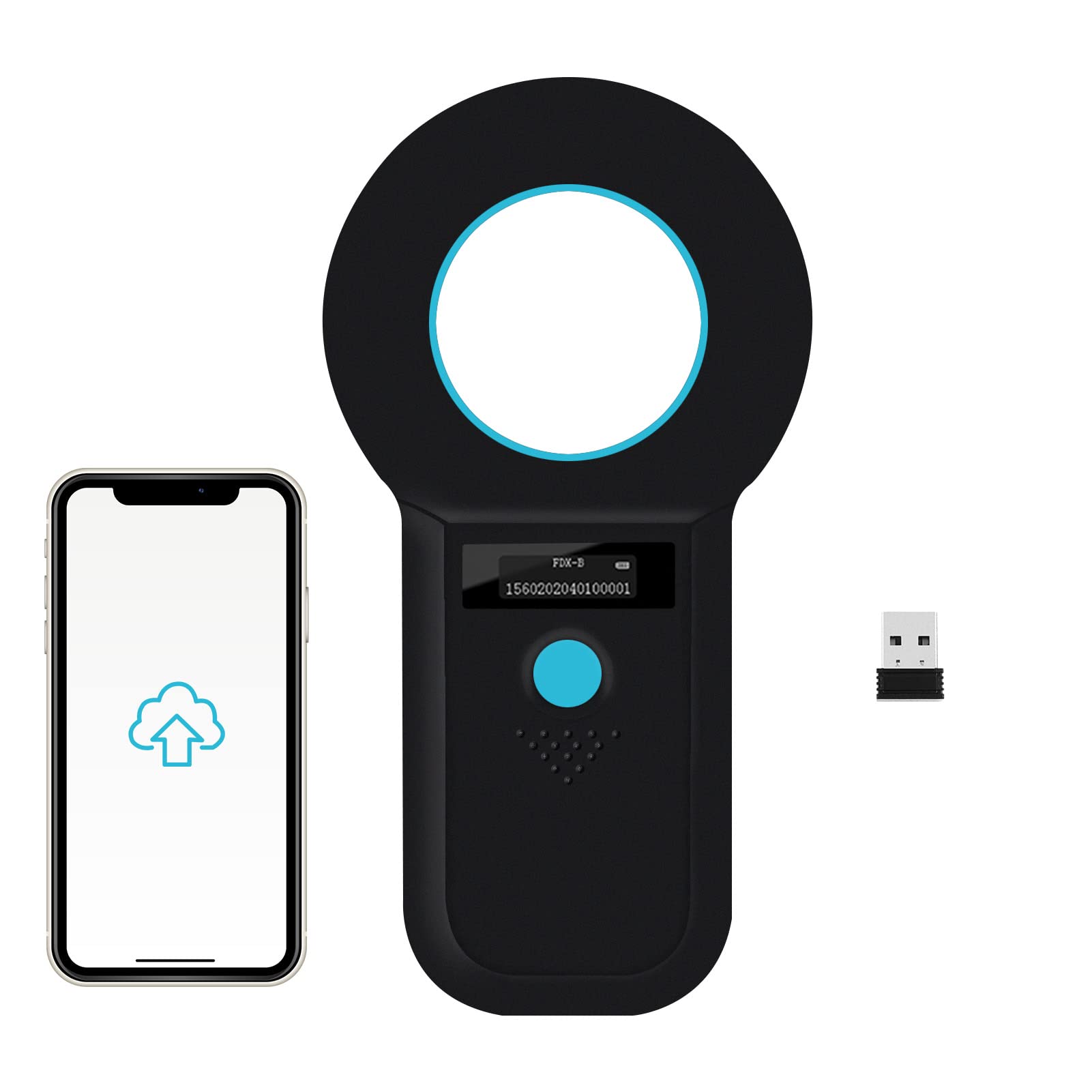 Smoostart Pet Microchip Scanner, Iso11784/85/Fdx-B/Emid Data Storage Upload To Pc And Mobile Phone Microchip Reader For Animal/P