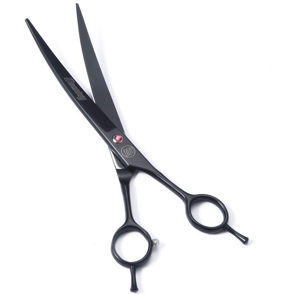 Moontay Professional Dog Grooming Scissors Set, 7 Inch/8 Inch Pet Grooming Scissors Chunkers Shears For Dog, Curved Dog Grooming Scissors, Thinning Shears For Dog With Grooming Comb