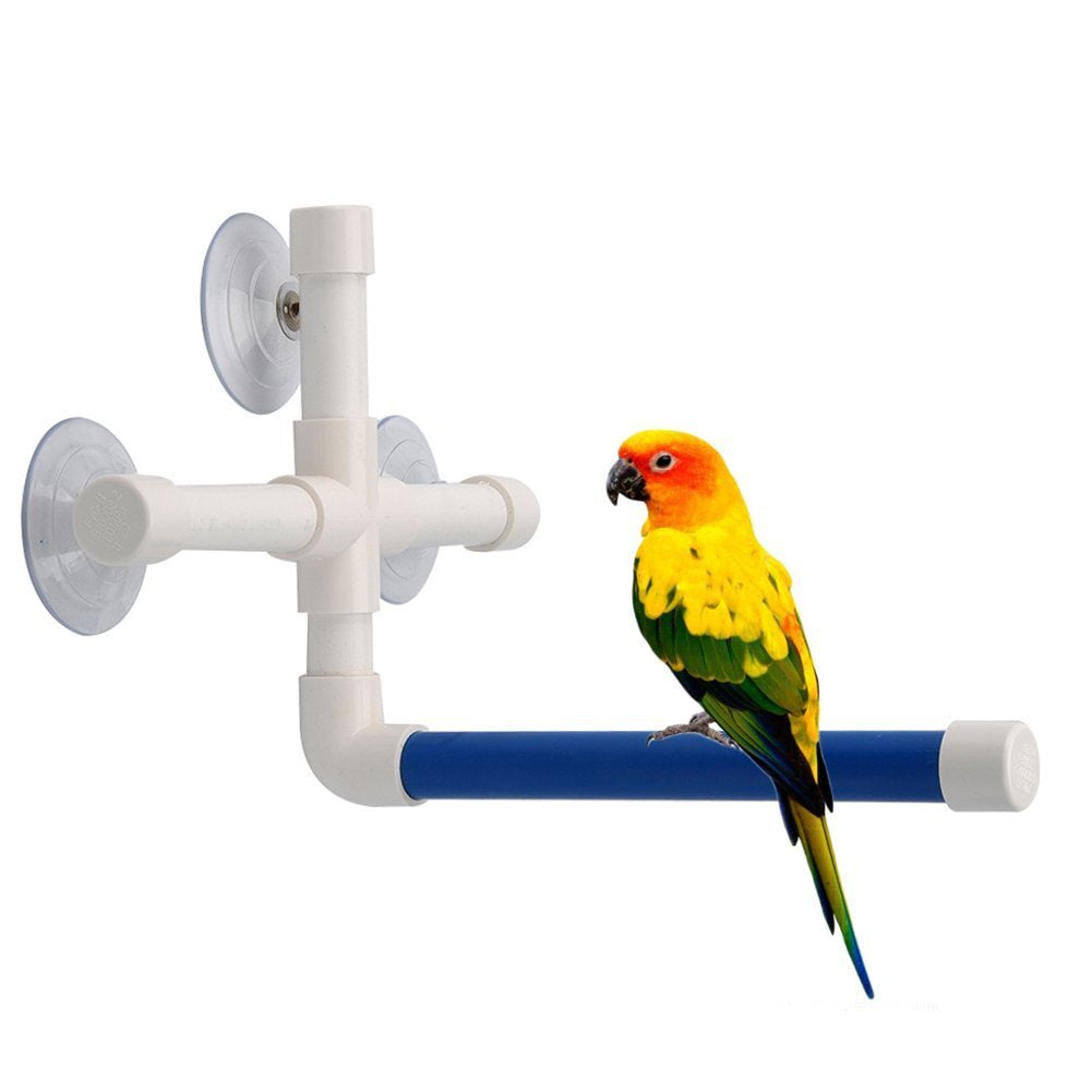 Bird Parrot Stand Perch Shower Perch Standing Toy Portable Suction Cup Parrot Bath Stands Suppllies Holder Platform Parakeet Win