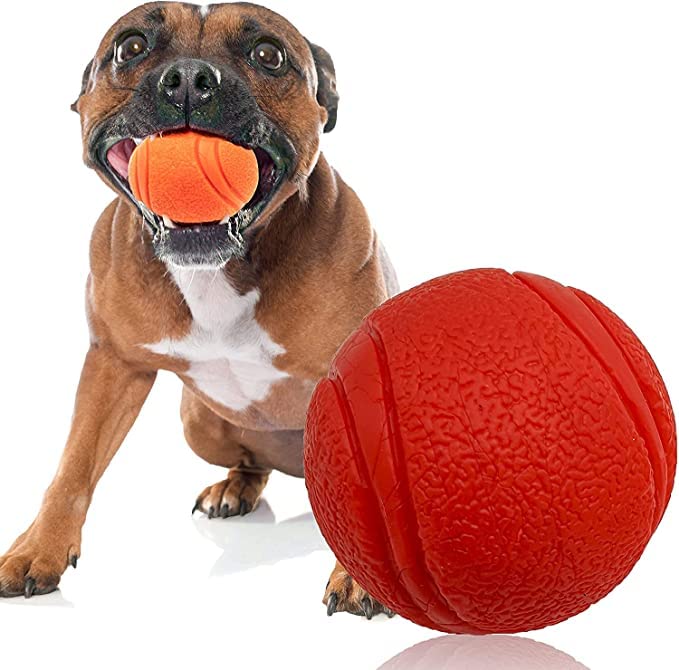 RvPaws Dogs Strong Natural High Bouncing Rubber Ball Toys for Dogs and Cats  Small Size (Multicolor)