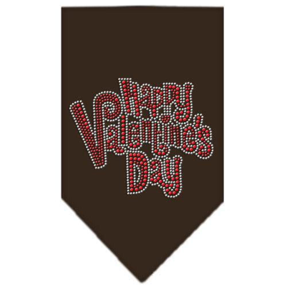 Mirage Pet Products Happy Valentines Day Rhinestone Bandana, Purple, Large