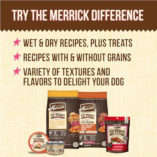 Merrick Lil Plates Bitty Beef Recipe Grain Free Small Breed Dog Treats - 5 oz. Pouch
