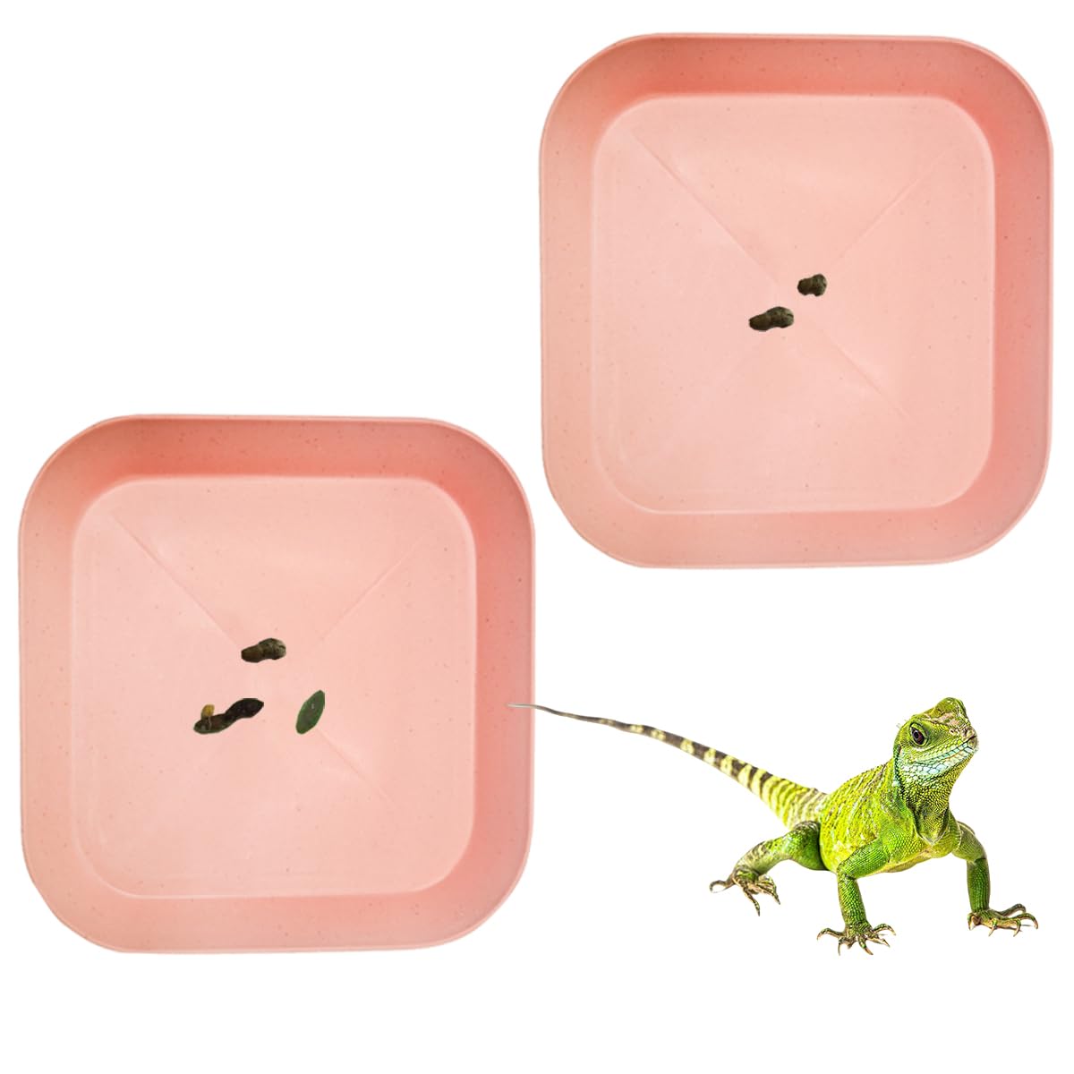 Magneech 2 Pcs Leopard Gecko Potty Pad,Crested Gecko Potty Latrine,Leopard Gecko Tray,Reptile Litter Box,Portable Gecko Tank Acc