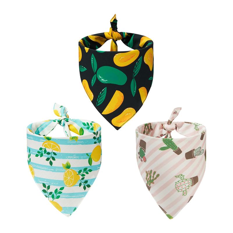 Hexafun 100% Organic Soft Cotton Dog Bandanas| Multicolor & Trendy Printed Bandanas Designs | Soft & Breathable Fabric | Best Fo