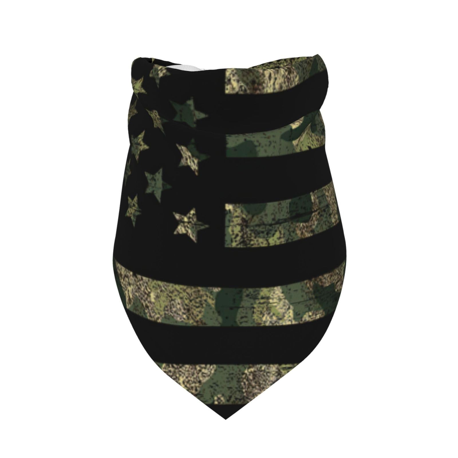 Camo Camouflage Hunting American Flag Dog Bandana Scarf Triangle Bibs Pet Accessories Cat Kerchief