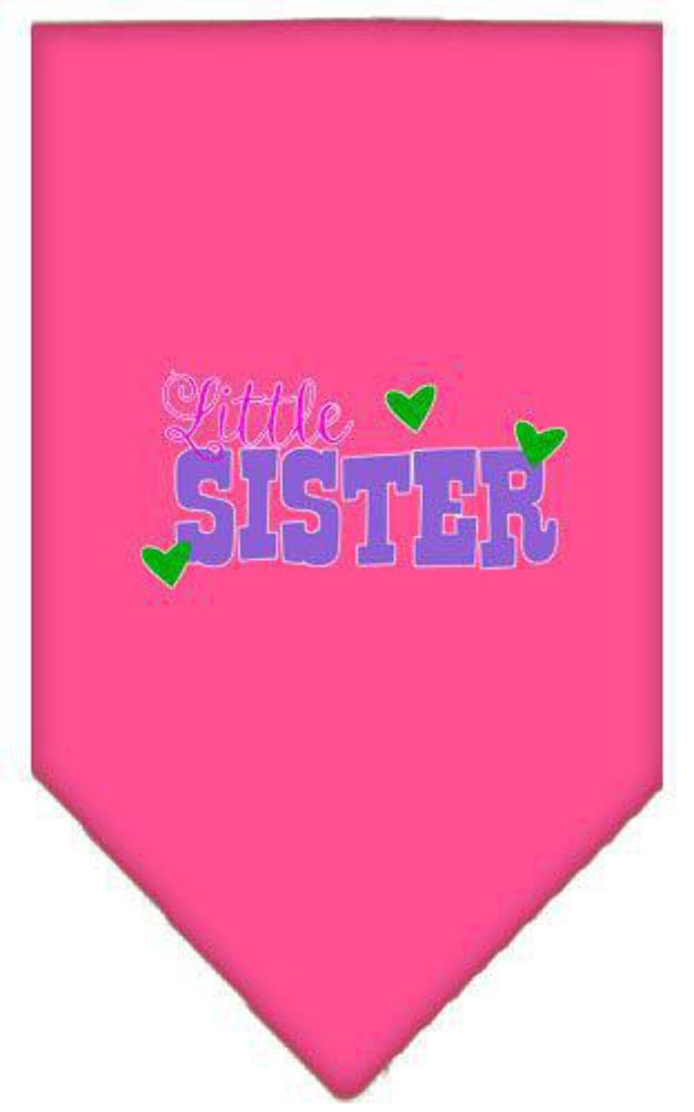 Mirage Pet Products Little Sister Screen Print Bandana Bright Pink Small