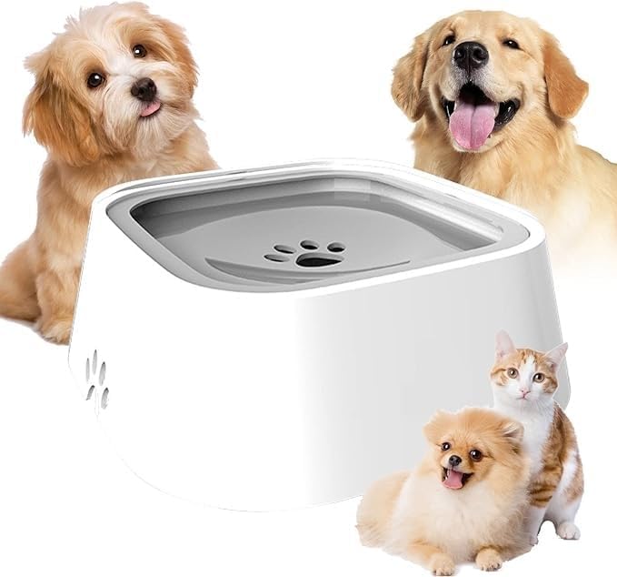 Nisixdec Dog Bowl No Spill No Drip Slow Water Feeder Dog Water Bowl For Dogs