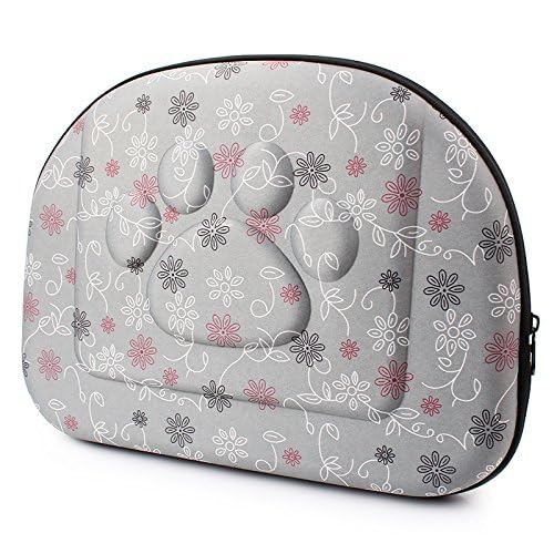 Foldable Pet Dog Cat Carrier Cage Collapsible Travel Kennel - Portable Pet Carrier Outdoor Shoulder Bag For Puppy Dog Cat Small Medium Large Animal (M, Grey)