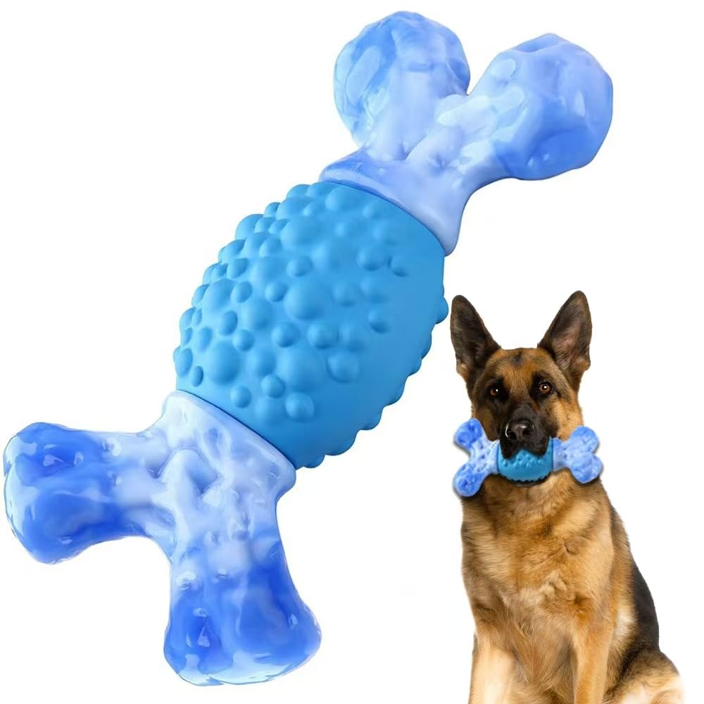 Rensh Tough Dog Chew Toys for Medium and Large Breeds, Sturdy Dog Toys for Aggressive Chewers, Nearly Indestructible Bones Toy f