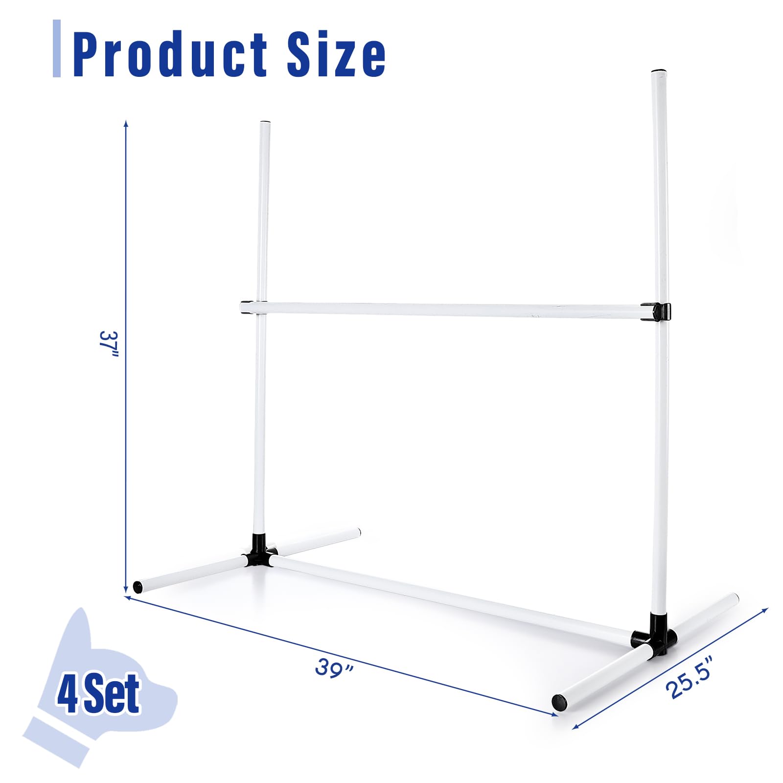 Shappy 4 Pieces Dog Agility Equipment With Adjustable Height Jump Bars Adjustable Dog Agility Jumps With Carry Bag Exercise Jump