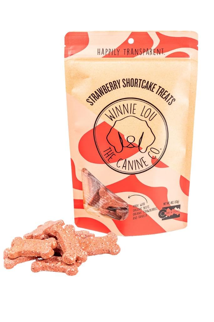 Winnie Lou Organic Healthy Dog Treats - All Natural Crunchy Dog Biscuits Made in USA with Organic Ingredients from Colorado Farm