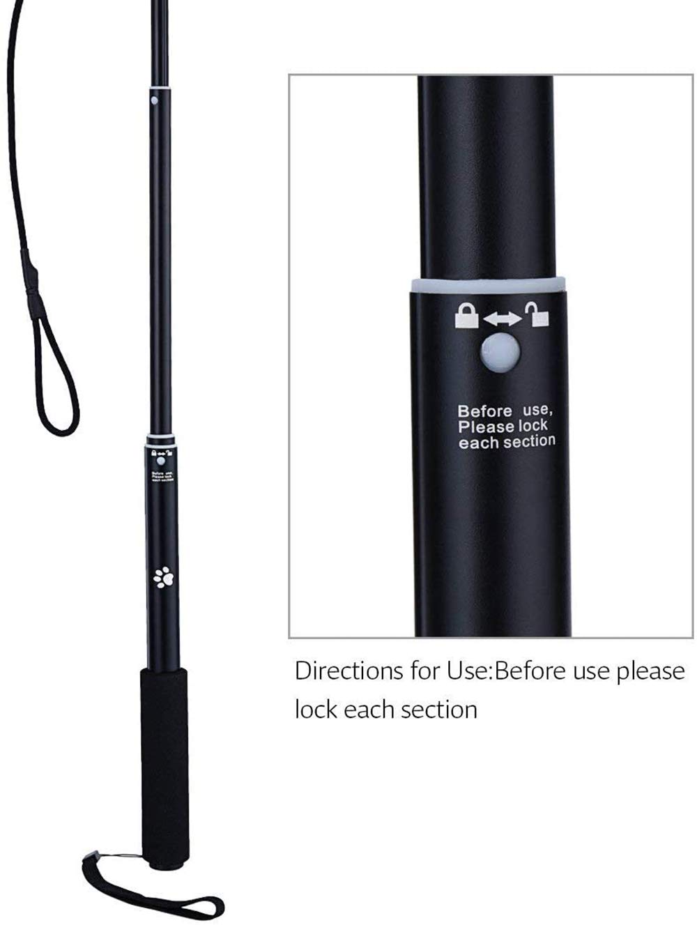 Amyese Interactive Dog Toys - Extendable Flirt Pole With 2Pcs Braided Rope Tugs For Dog Outdoor Entertainment, Train And Exercise, Blue, Size L