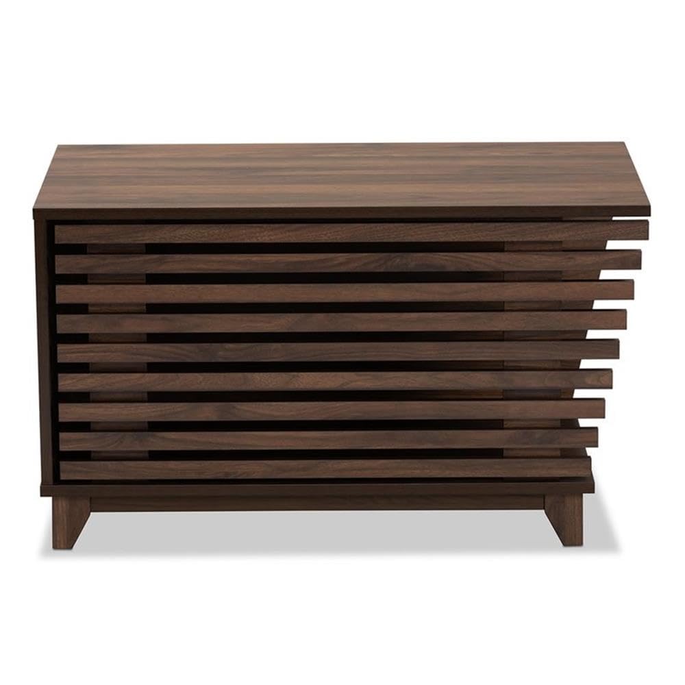 Baxton Studio Eckhart Modern And Contemporary Walnut Brown Finished Wood Cat Litter Box Cover House