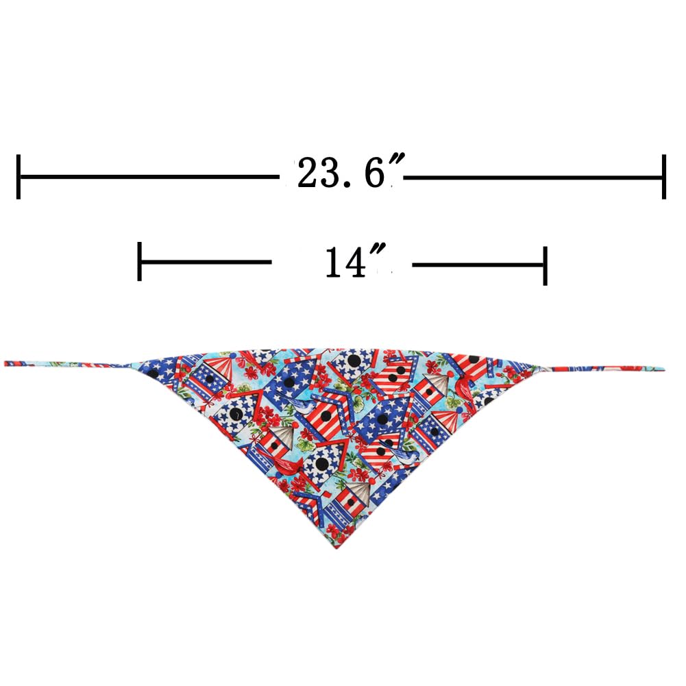 American Flag Dog Bandana 7Th Of July Pet Clothes Patriotic Reversible Triangle Bibs Scarf Accessories For Cats Animals