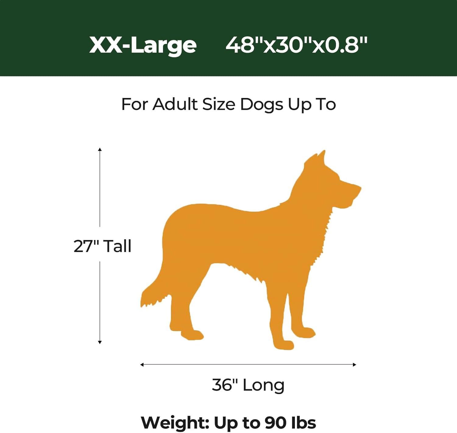 BALANCE Dog Crate Pad, Dog Foam Crate Mat Kennel Pad, Washable Water-Resistant Pet Bed Flat Dogs Cage Mat for XX-Large Dogs, 2 P