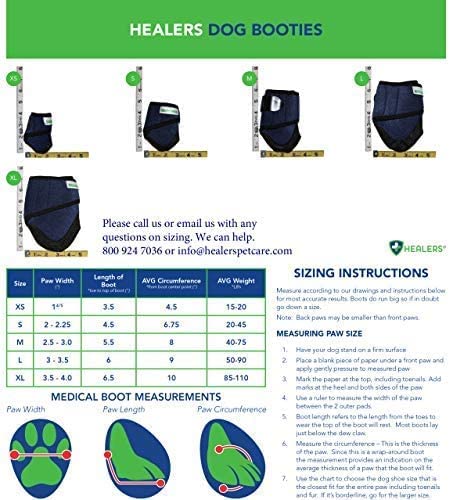 Healers Medical Dog Boots and Bandages, Large