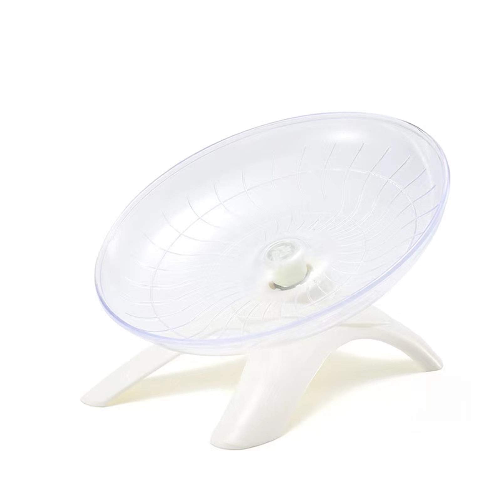 Hamster Flying Saucer Silent Running Exercise Wheel For Hamsters, Gerbils, Mice,Hedgehog And Other Small Pets Silent Running Wheel Hamster Wheel (White)