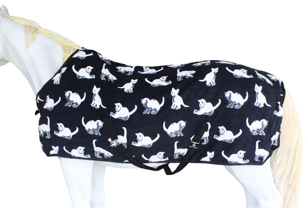 Challenger 66'' Horse Soft Fleece Cooler Exercise Blanket Wicks Moisture Winter Liner 43Ee02