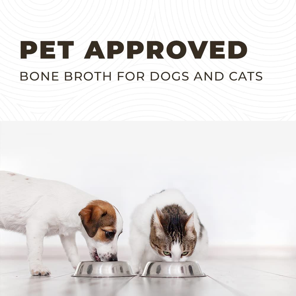 8oz Beef Bone Broth Powder for Dogs and Cats - Human Grade Grass-Fed for Picky Eaters - Supports Joints and Gut Health - Single