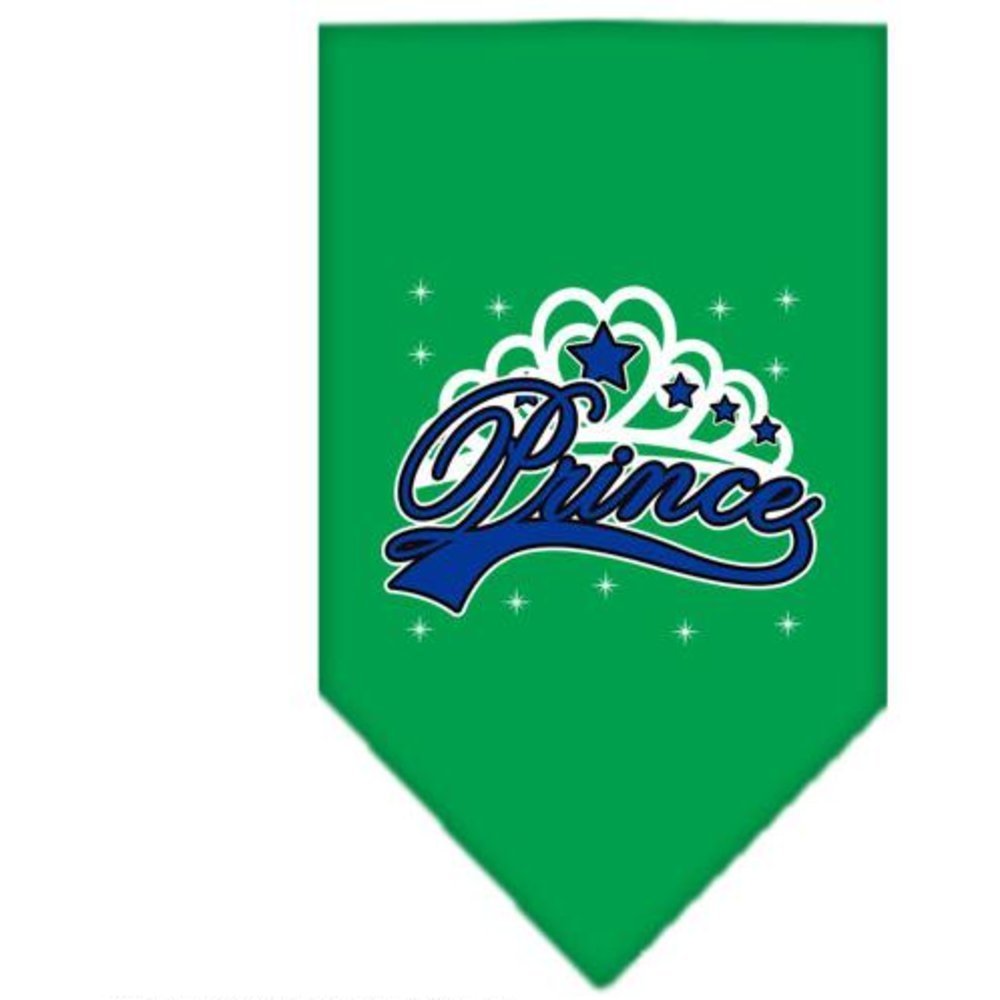 Mirage Pet Products I'm a Prince Screen Print Bandana for Pets, Small, Emerald Green