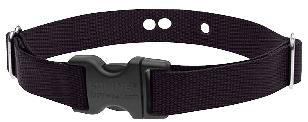 Lupinepet Basics 1' Black 16-24' Containment Collar Strap For Medium And Larger Dogs
