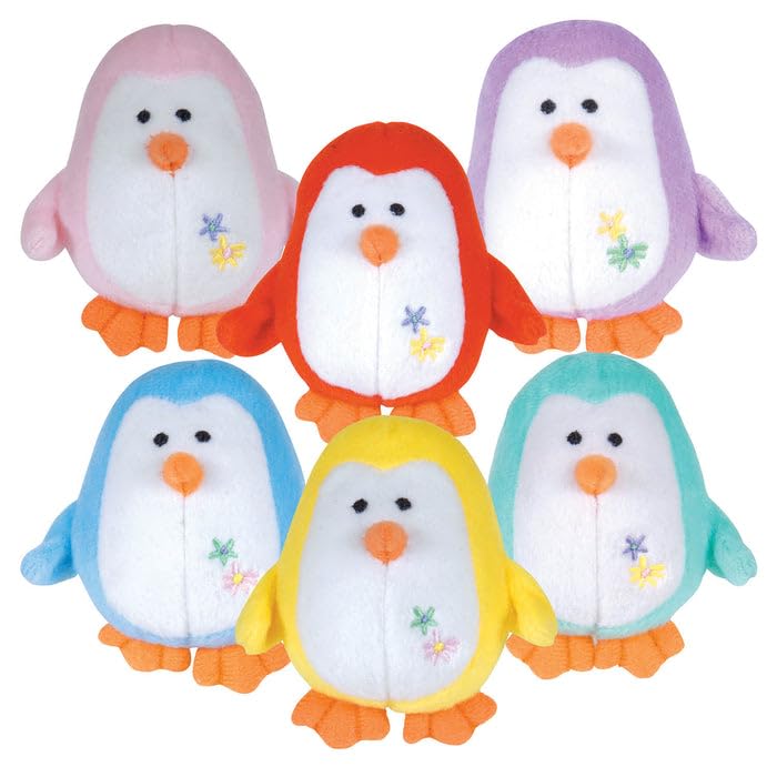 Jeffers Color Plush Penguin Squeaky Toy For Small Dogs, Pink, 3''- Cute, Safe, And Comfy Plush Pet Toy For Puppies, Interactive