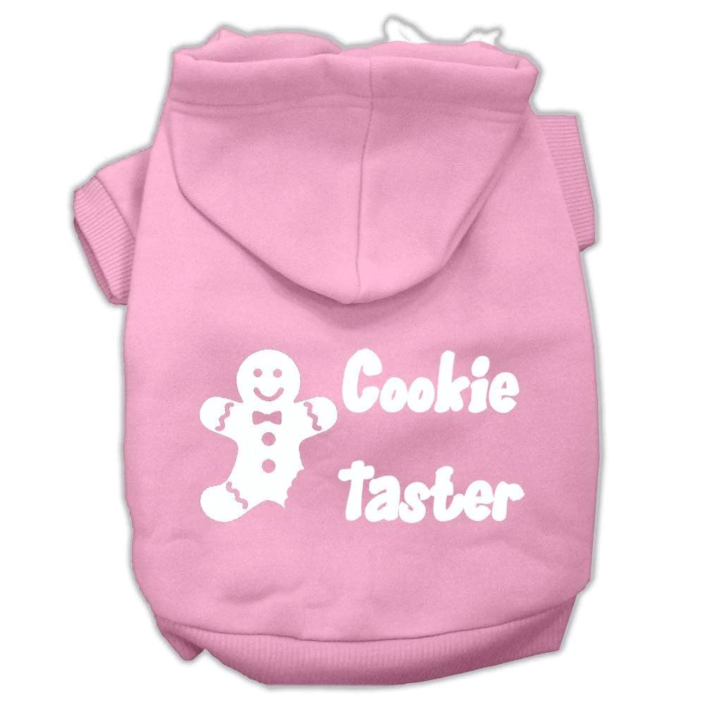 Christmas Pet Dog & Cat Hoodie Screen Printed, Cookie Taster Black XS (0-3 lbs.)