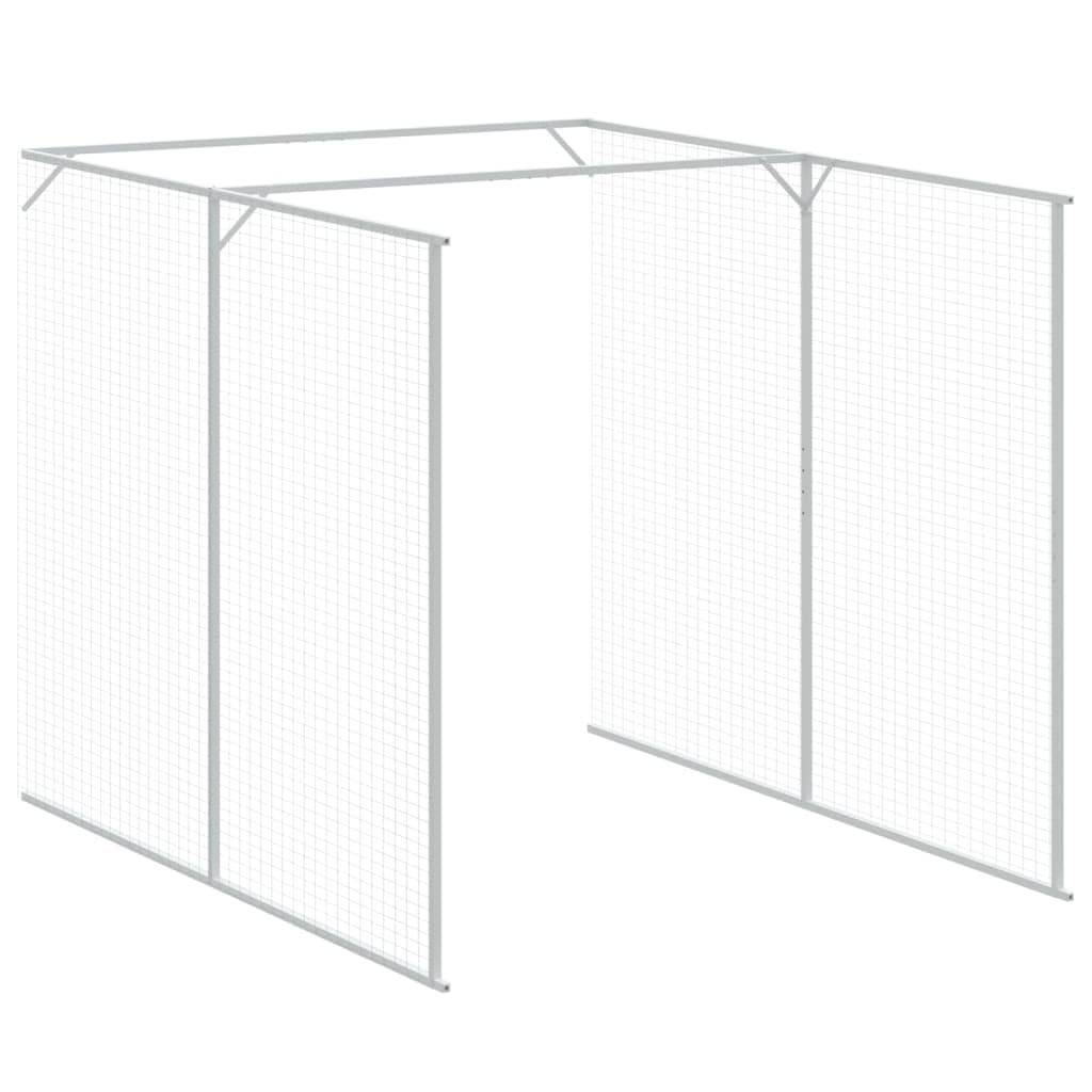 vidaXL Dog House with Run Anthracite 65x259.4x71.3 Galvanized Steel