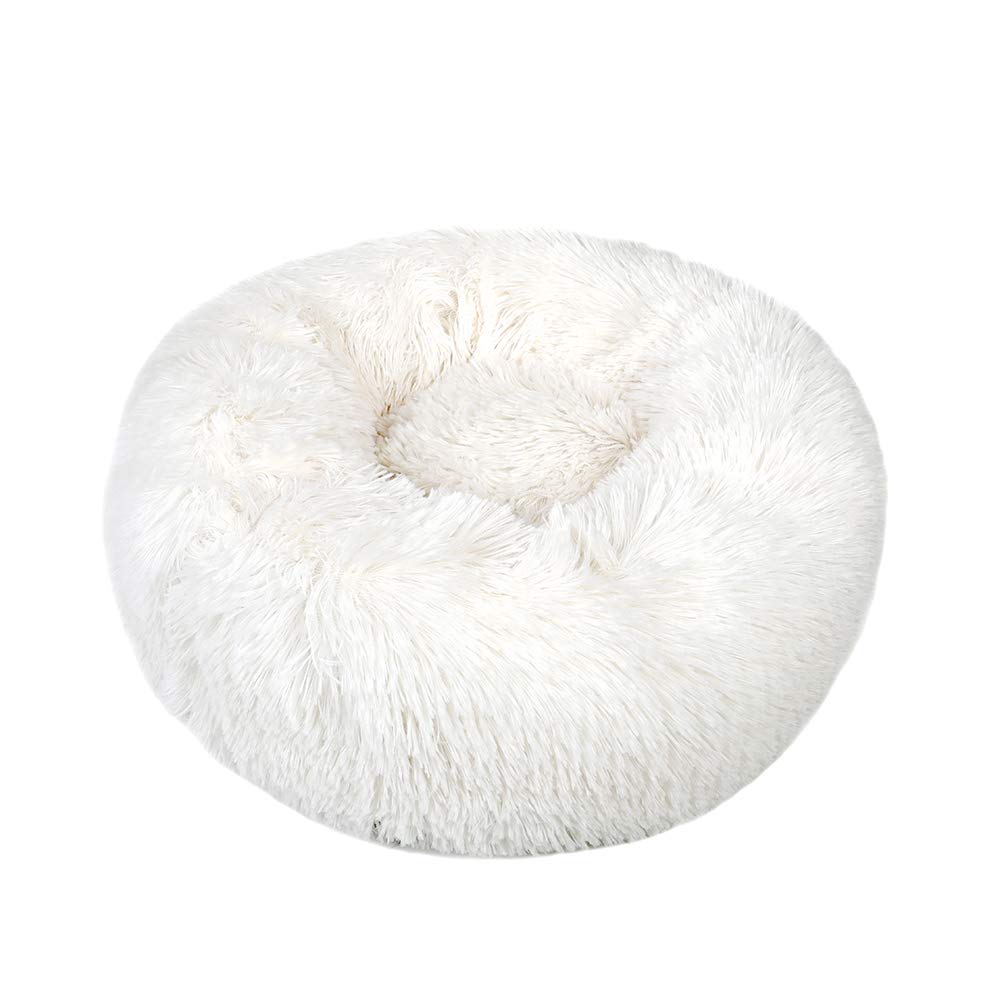 Otoez Kitten Puppy Donut Bed - Small Round Dog Cat Beds Anti Anxiety Plush Pet Calming With Non-Slip Waterproof Bottom, Washable