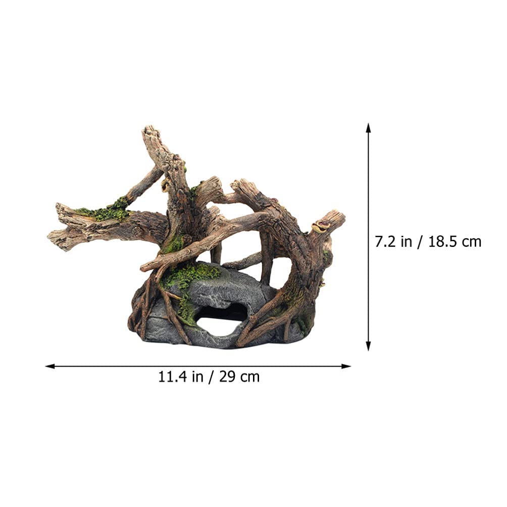 Balacoo Aquarium Driftwood Log Decoration Resin Reptile Branches Terrarium Wood Aquarium Trunk Driftwood Tree Fish Tank Log Deco