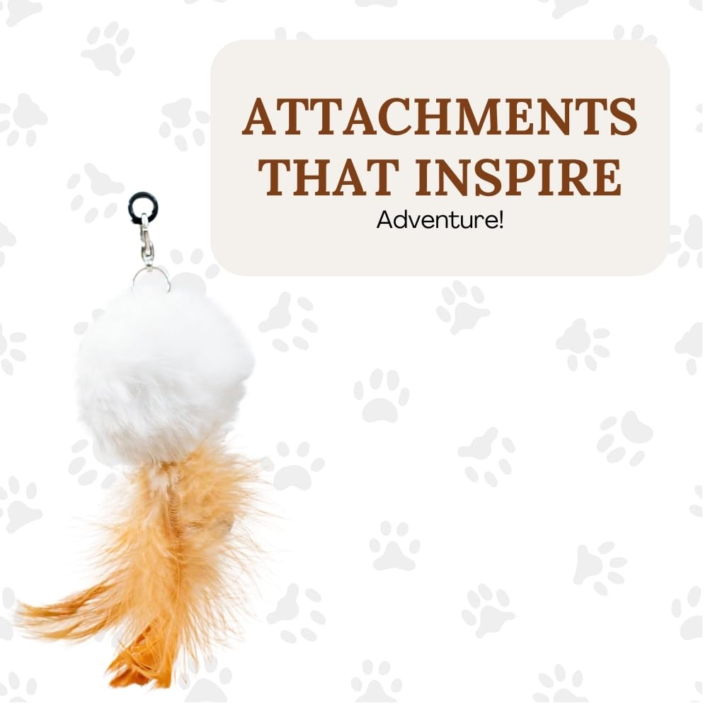 Gadgetsology Interactive Cat Toys For Indoor Cats 2 In 1 Cat Wand Toys Solid Round Base Toys For Bored Indoor Adult Cats Self Pl