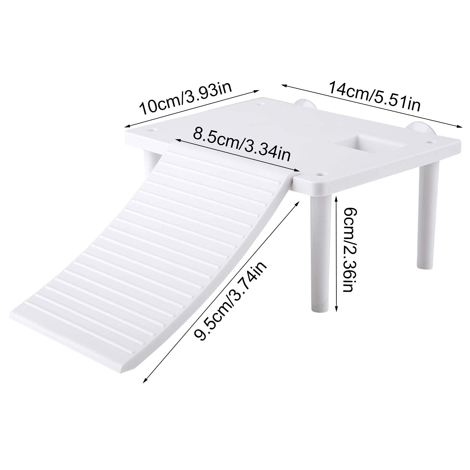 Hffheer Turtle Pier Floating Reptiles Basking Terrapin Dock Aquarium With Ramp Stairs For Tortoise Salamanders And Amphibians