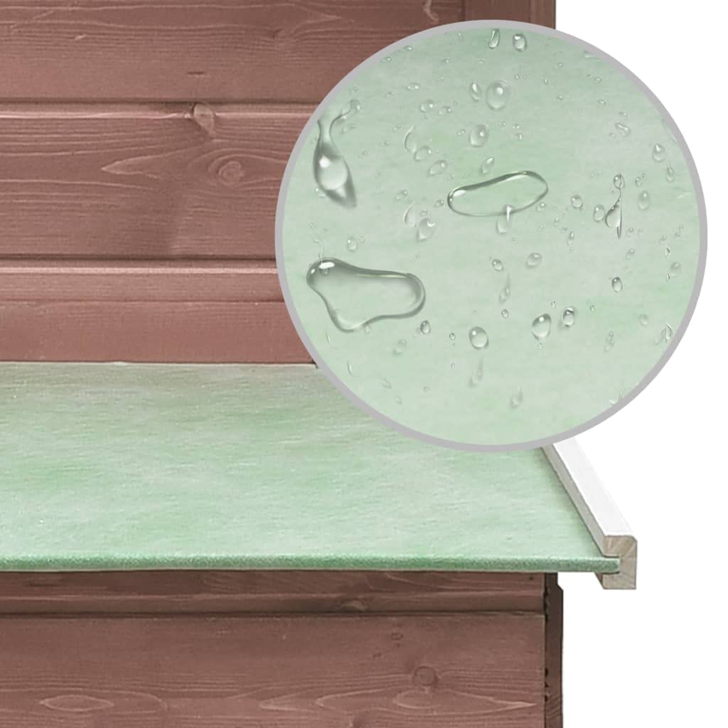 vidaXL Chicken Cage 66.9"x31.9"x43.3", Mocha and Green Wooden Hutch for Small Animals, Solid Pine and Fir Wood Frame, Iron Wire Mesh, Easy Assembly, Weather-Resistant Roof, Improved Ventilation