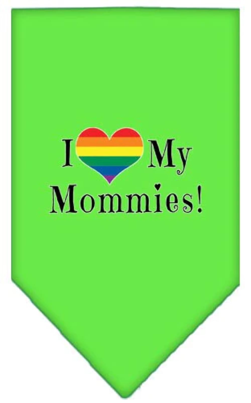 Mirage Pet Products I Heart My Mommies Screen Print Bandana Light Pink Small