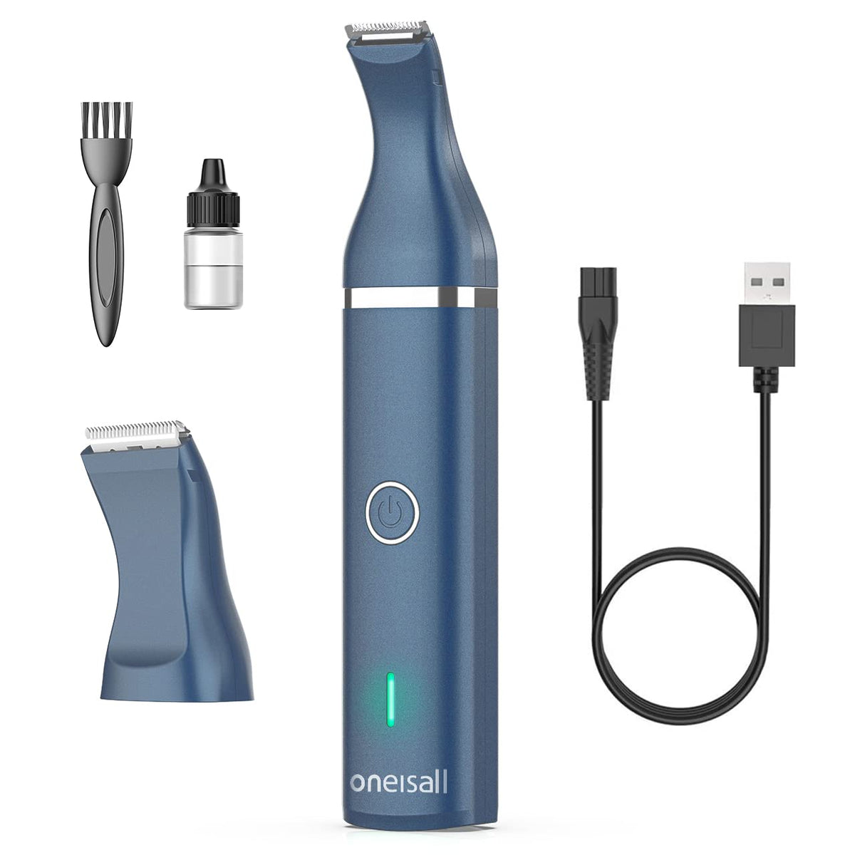 Oneisall Dog Clippers With Double Blades,Cordless Small Pet Hair Grooming Trimmer,Low Noise For Trimming Dog'S Hair Around Paws,