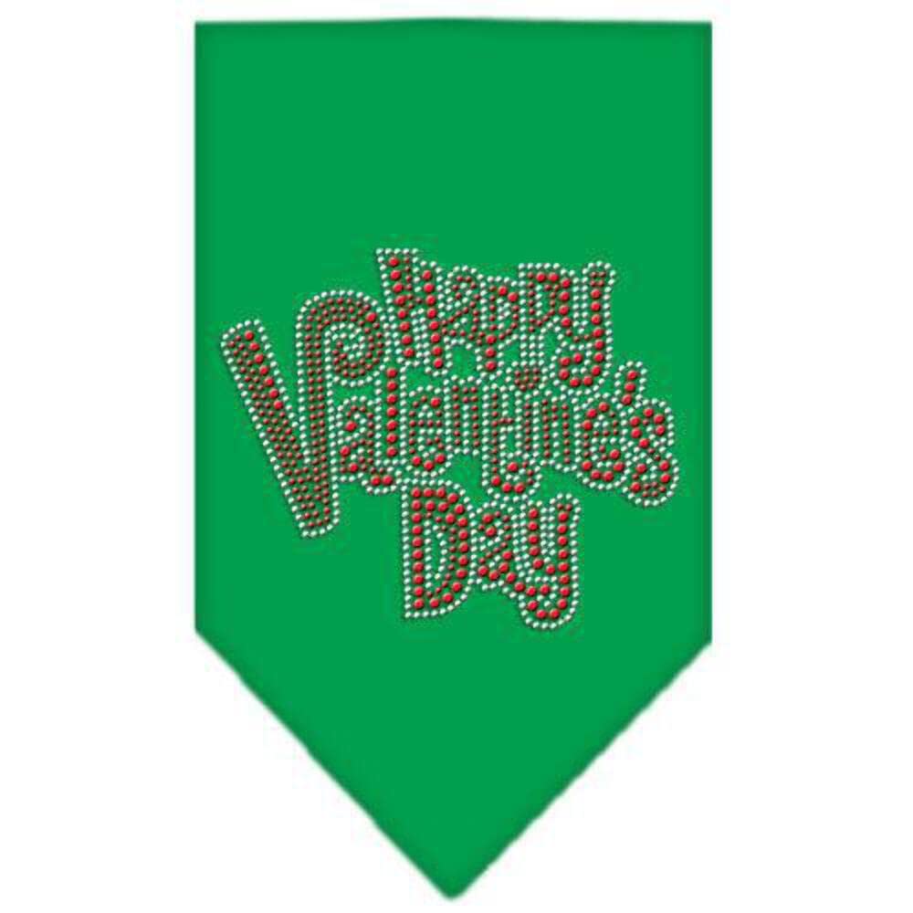 Mirage Pet Products Happy Valentines Day Rhinestone Bandana, Purple, Large