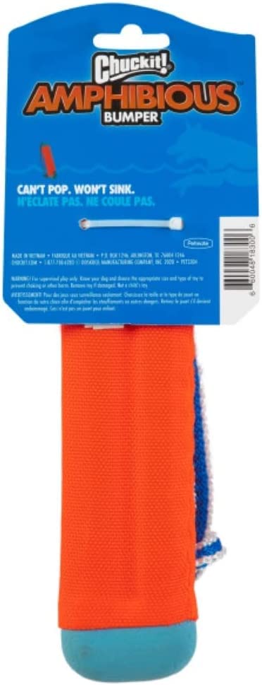 Chuckit Amphibious Bumper Fetch And Float Dog Toy Medium (Colors Vary)