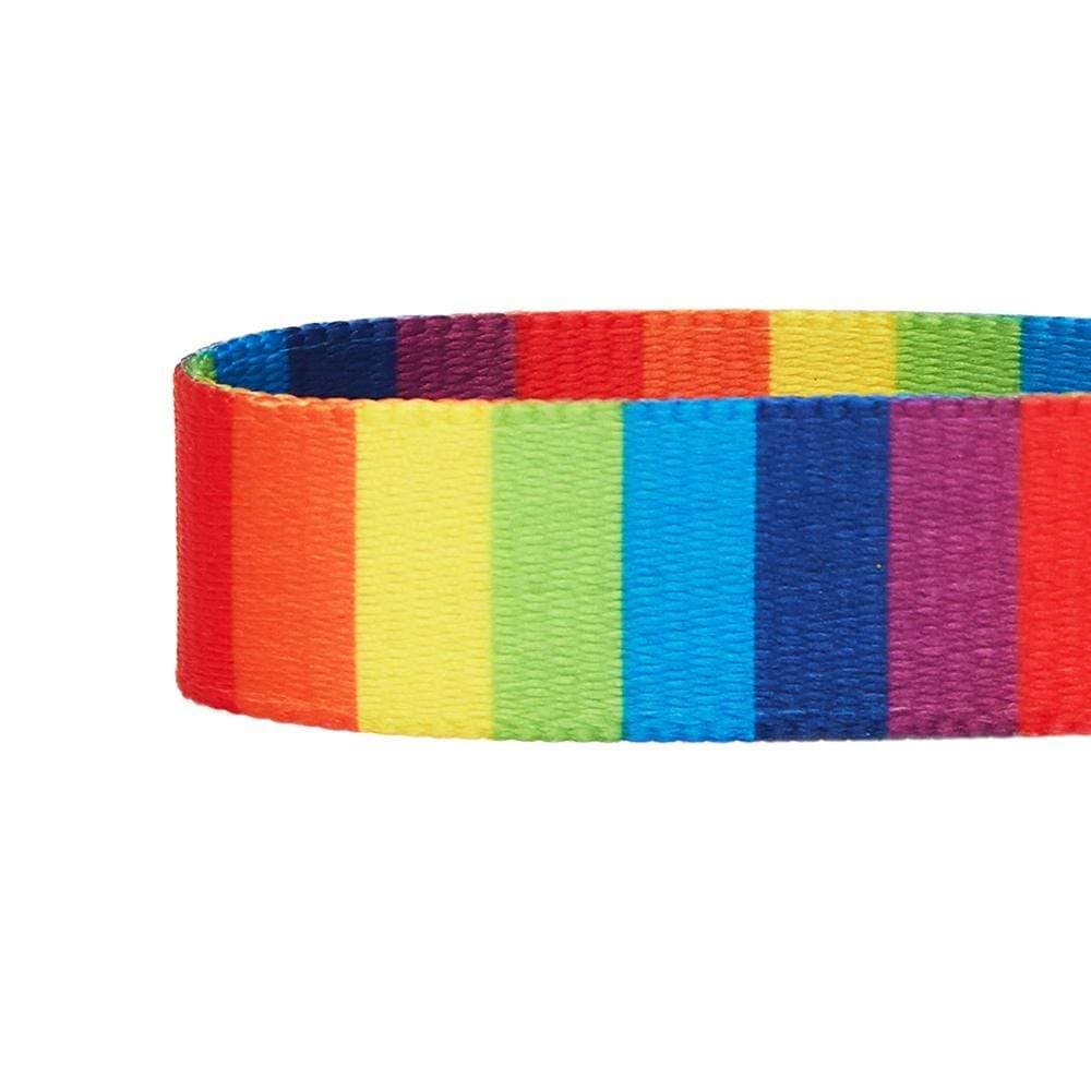 Blueberry Pet The Perfect Rainbow Adjustable Dog Collar with Blingy D  cor, Large, Neck 18''-26''