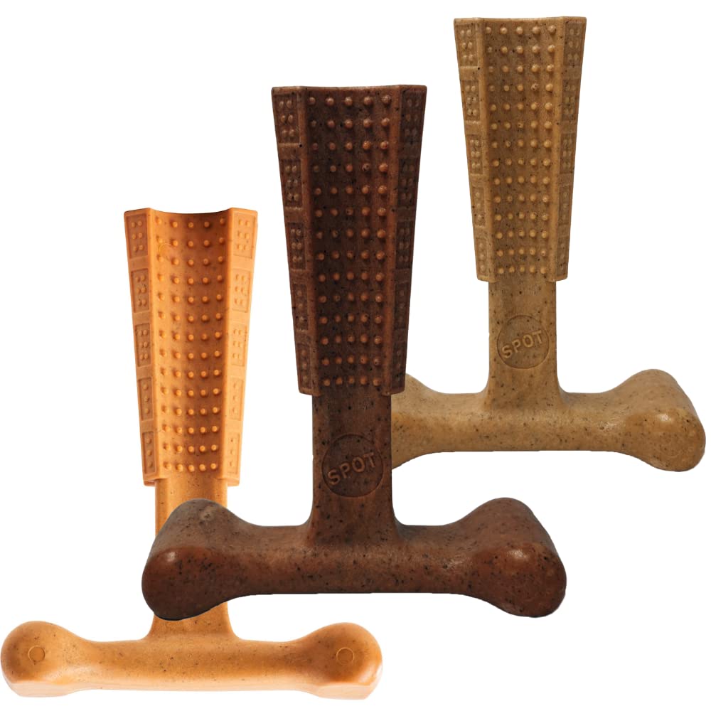Spot By Ethical Products - Bambone Plus 3 Pack Variety Bundle Easy Grip Durable Dog Chew Toy For Aggressive Chewers Great Chew T