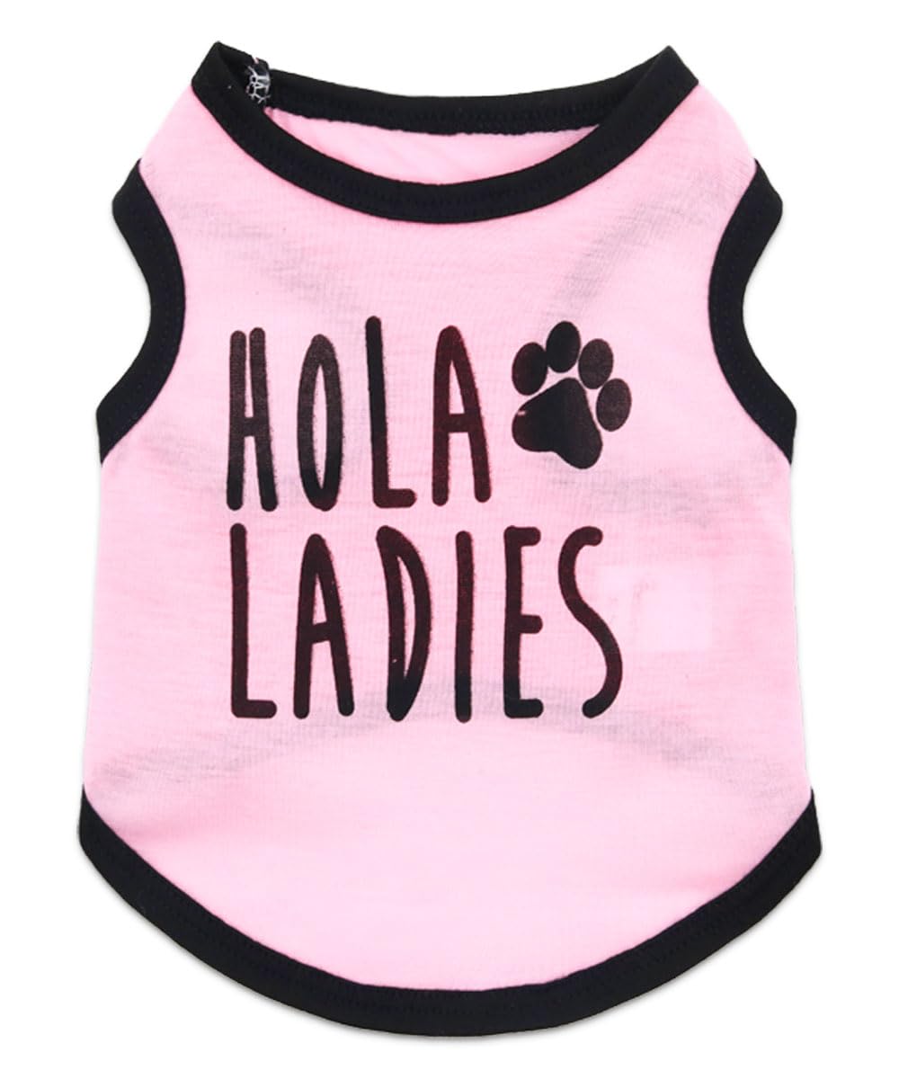 8 Pack Dog T-Shirt Clothes For Small Dogs Girls Puppy Shirts Summer Breathable Chihuahua Yorkie Apparel, Large